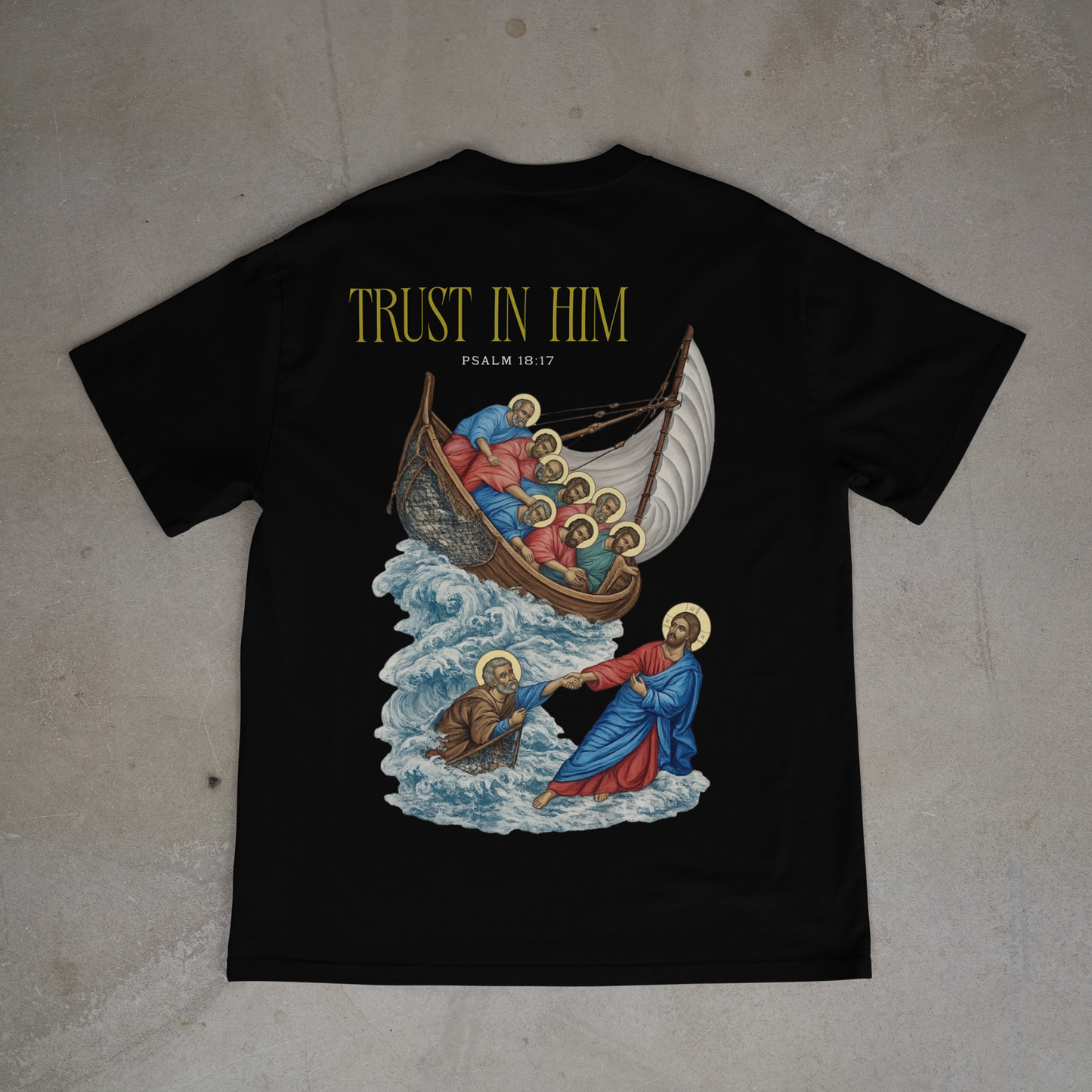 "TRUST IN HIM" OVERSIZED SHIRT