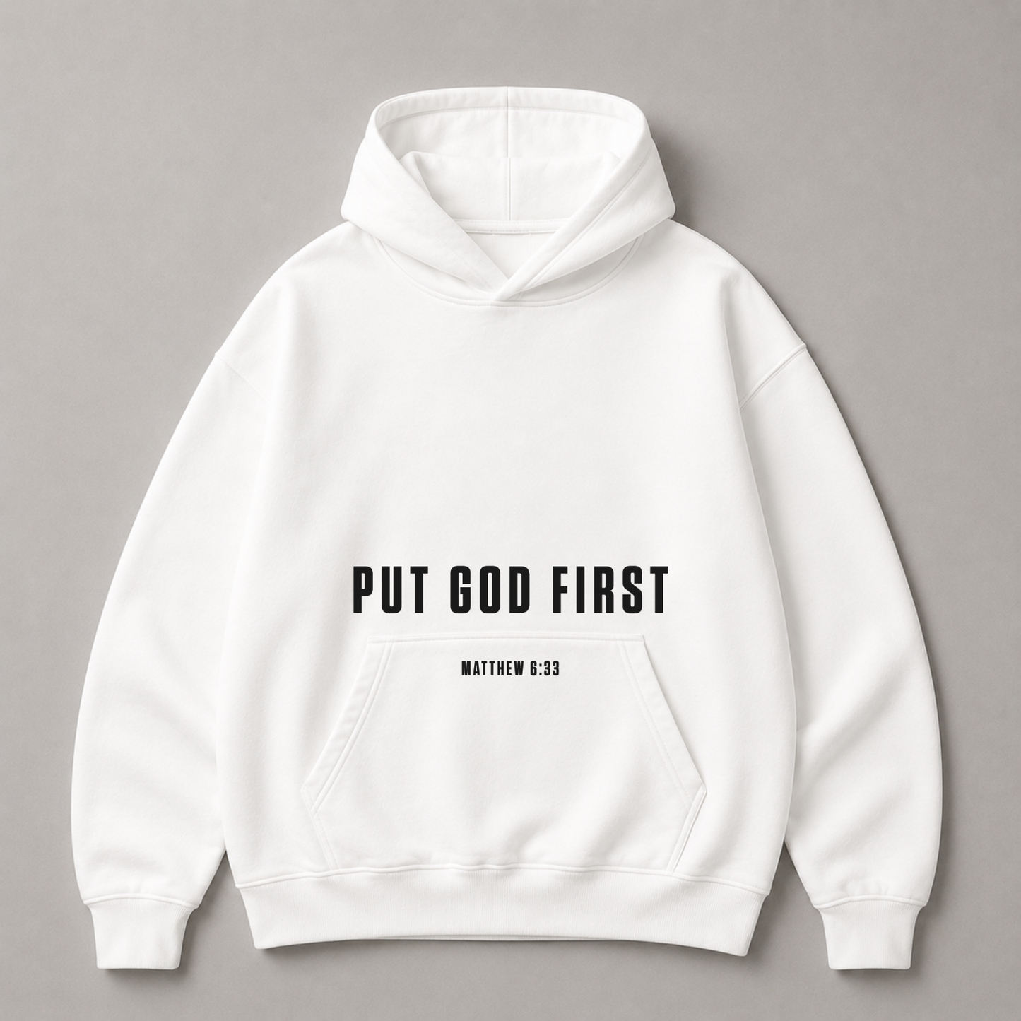 "PUT GOD FIRST" OVERSIZED HOODIE