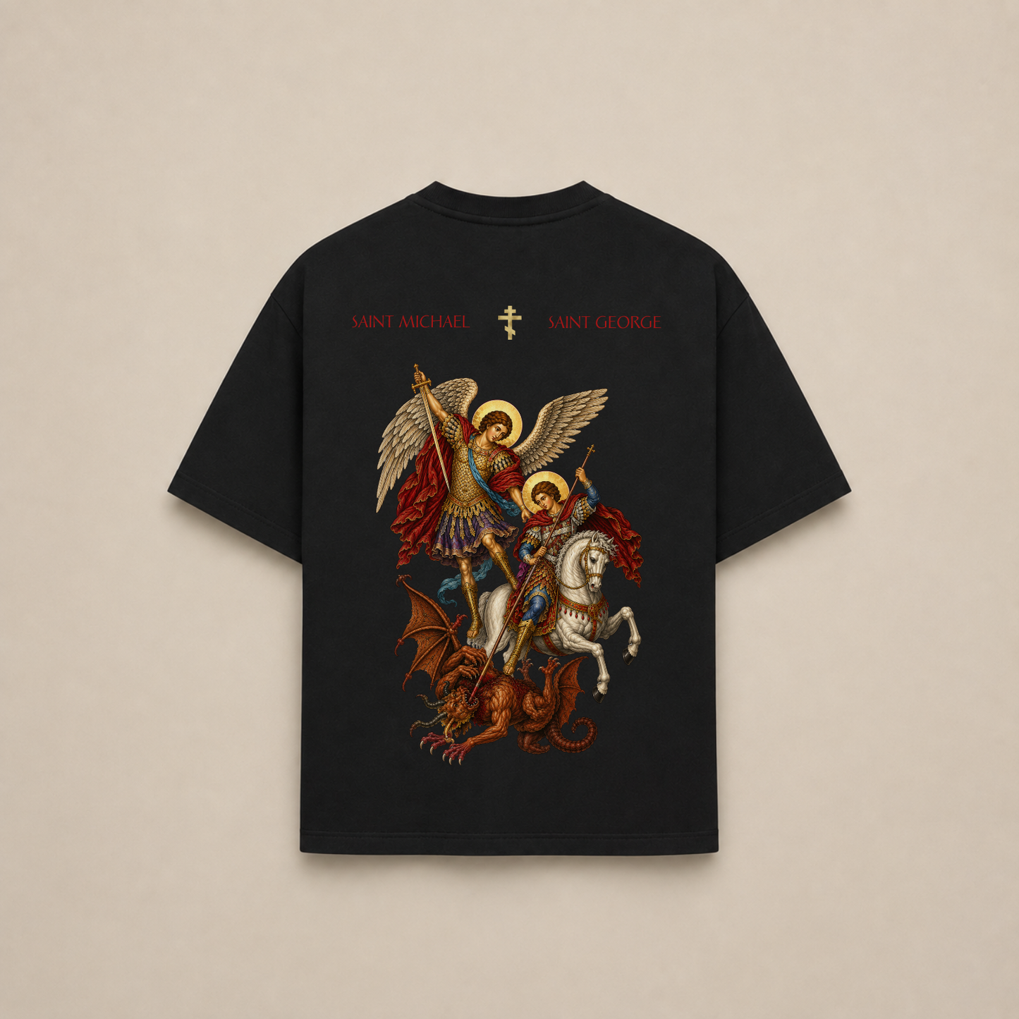 "S.MICHAEL / S.GEORGE" OVERSIZED SHIRT