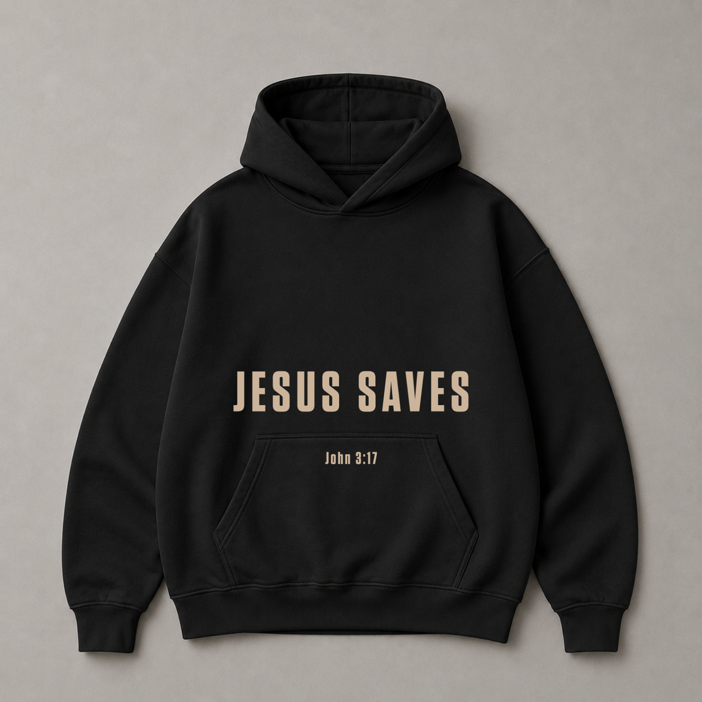 "JESUS SAVES" OVERSIZED HOODIE