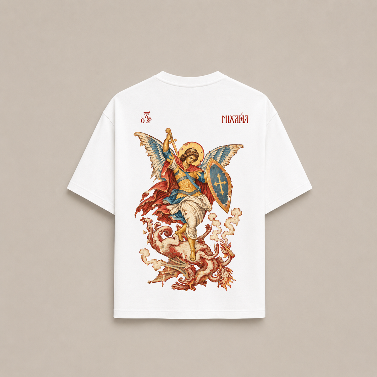 "SAINT MICHAEL THE ARCHANGEL" OVERSIZED SHIRT