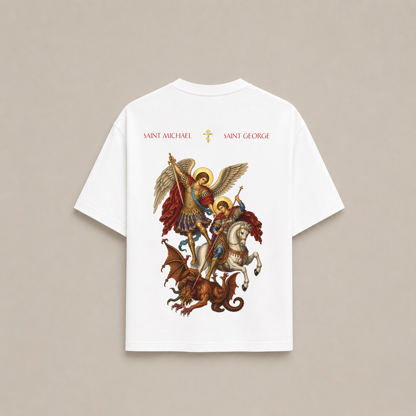 "S.MICHAEL / S.GEORGE" OVERSIZED SHIRT