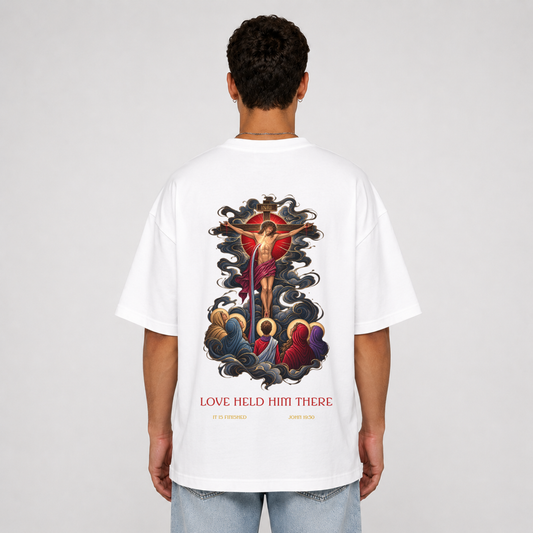 "IT IS FINISHED" OVERSIZED SHIRT