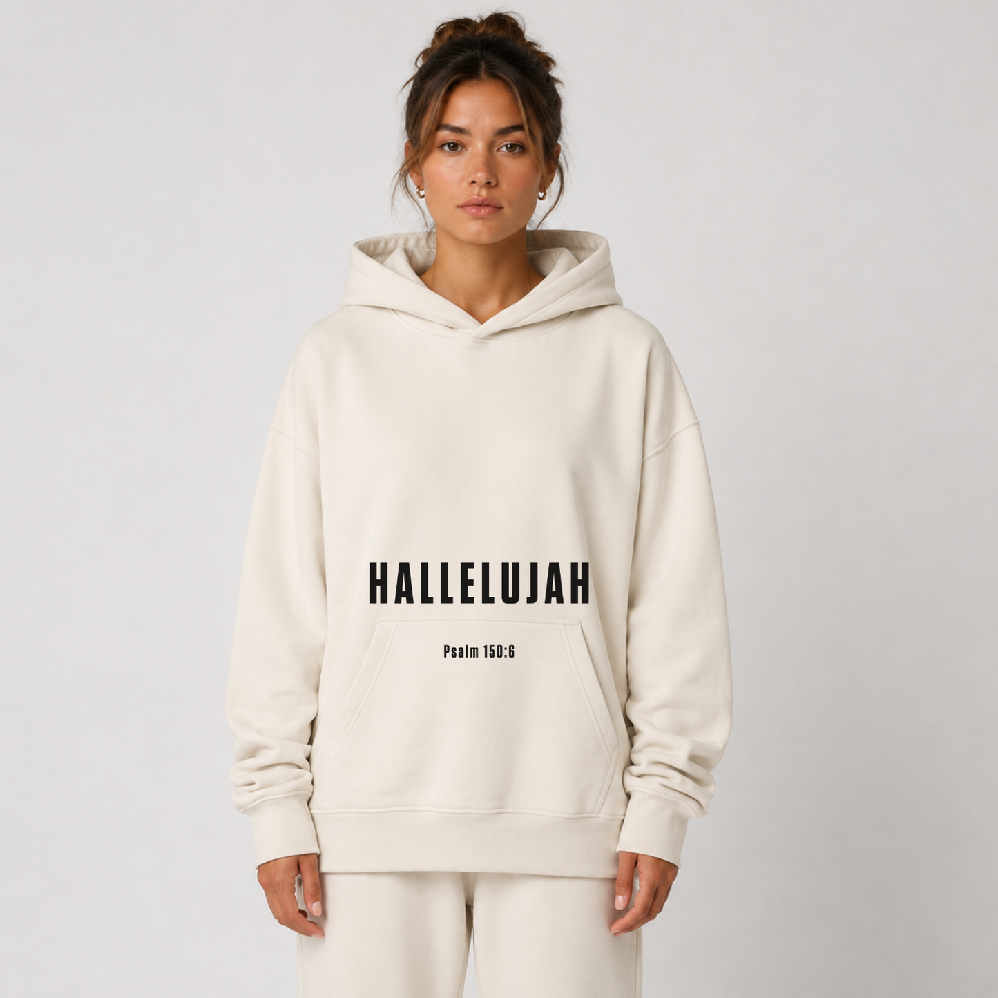 "HALLELUJAH" OVERSIZED HOODIE