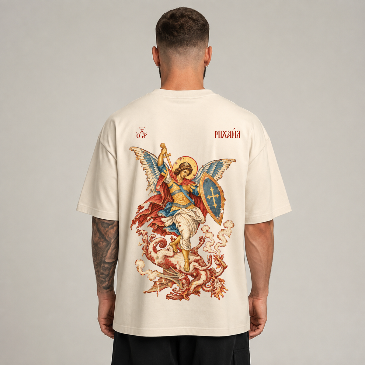 "SAINT MICHAEL THE ARCHANGEL" OVERSIZED SHIRT