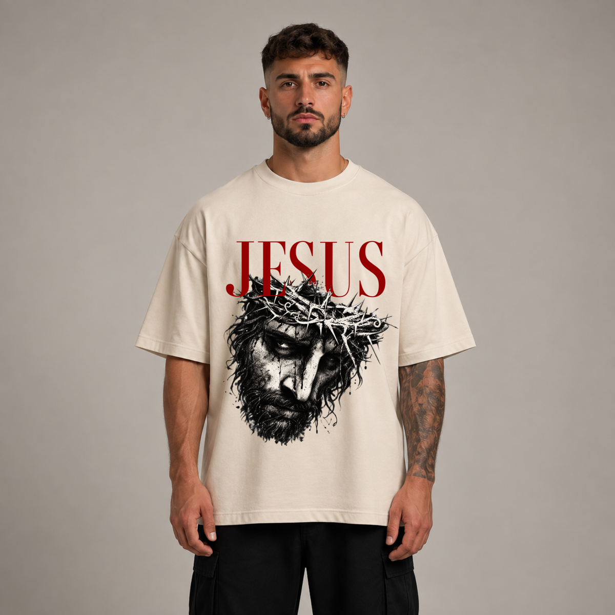 "CROWN OF THORNS" OVERSIZED SHIRT