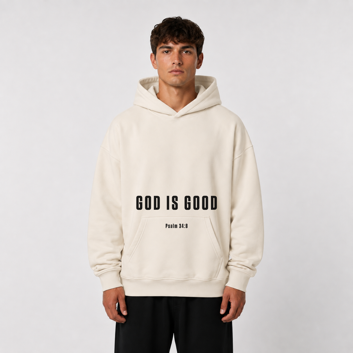 "GOD IS GOOD" OVERSIZED HOODIE