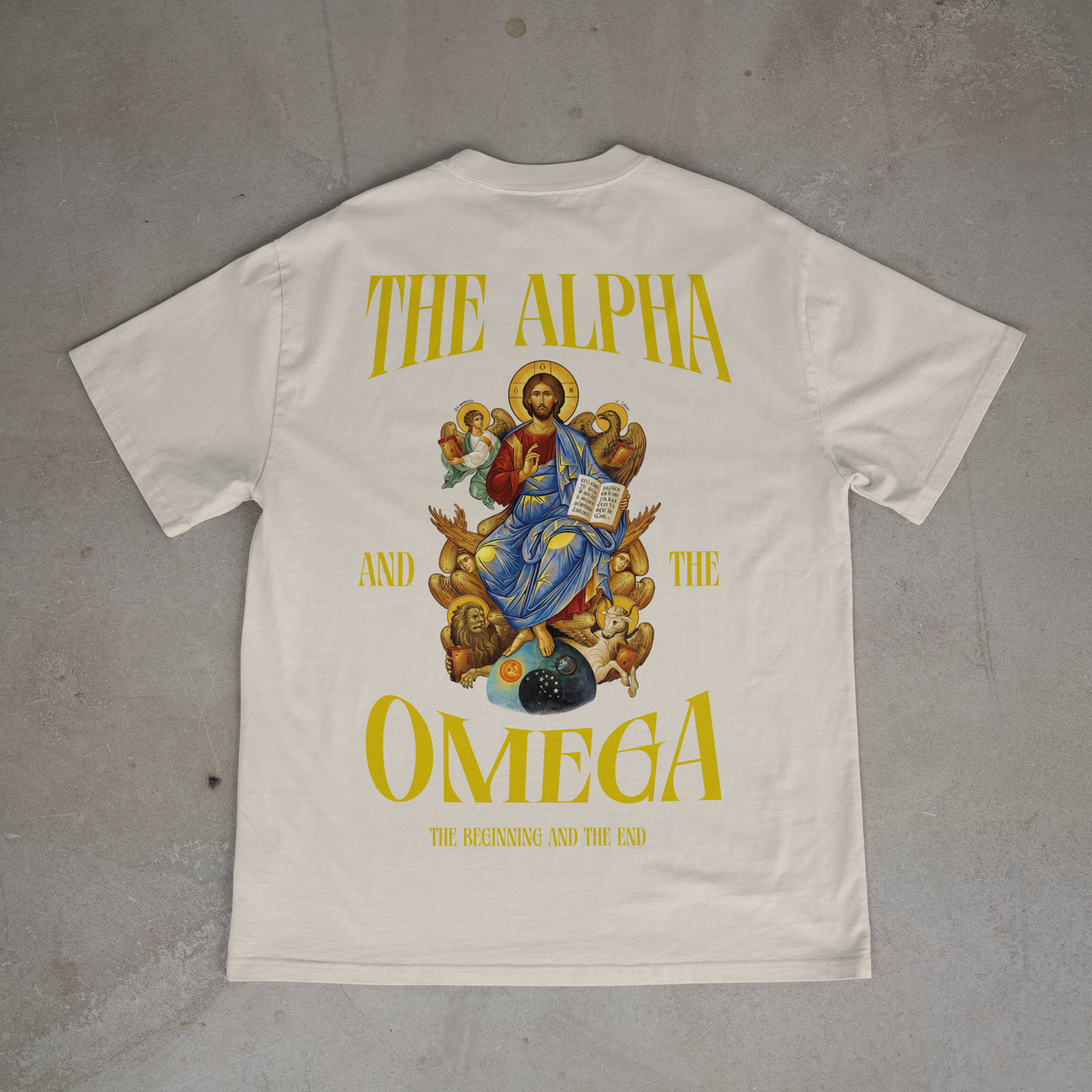 "A AND O" OVERSIZED SHIRT