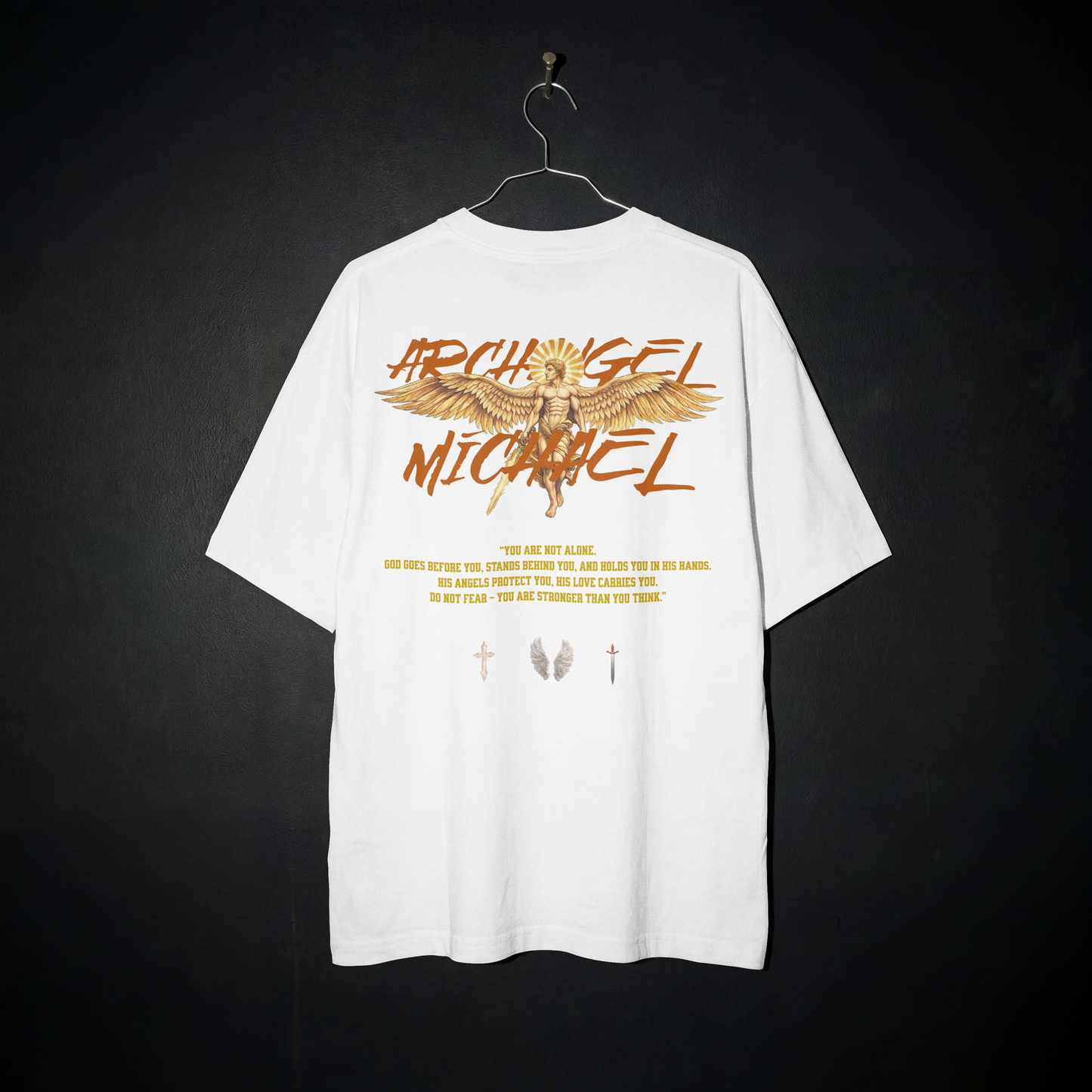 "ARCHANGEL MICHAEL WARRIOR OF GOD" OVERSIZED SHIRT