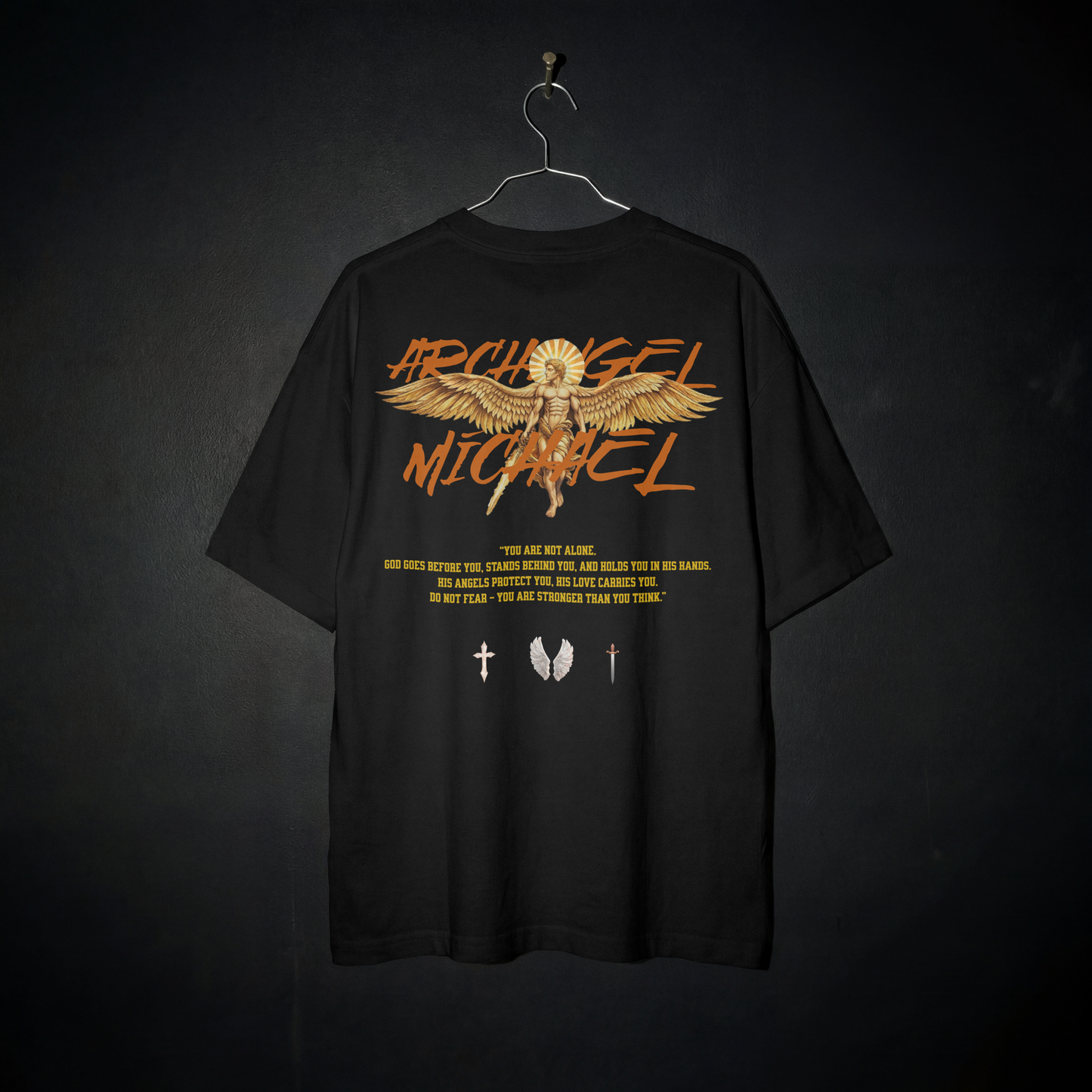 "ARCHANGEL MICHAEL WARRIOR OF GOD" OVERSIZED SHIRT