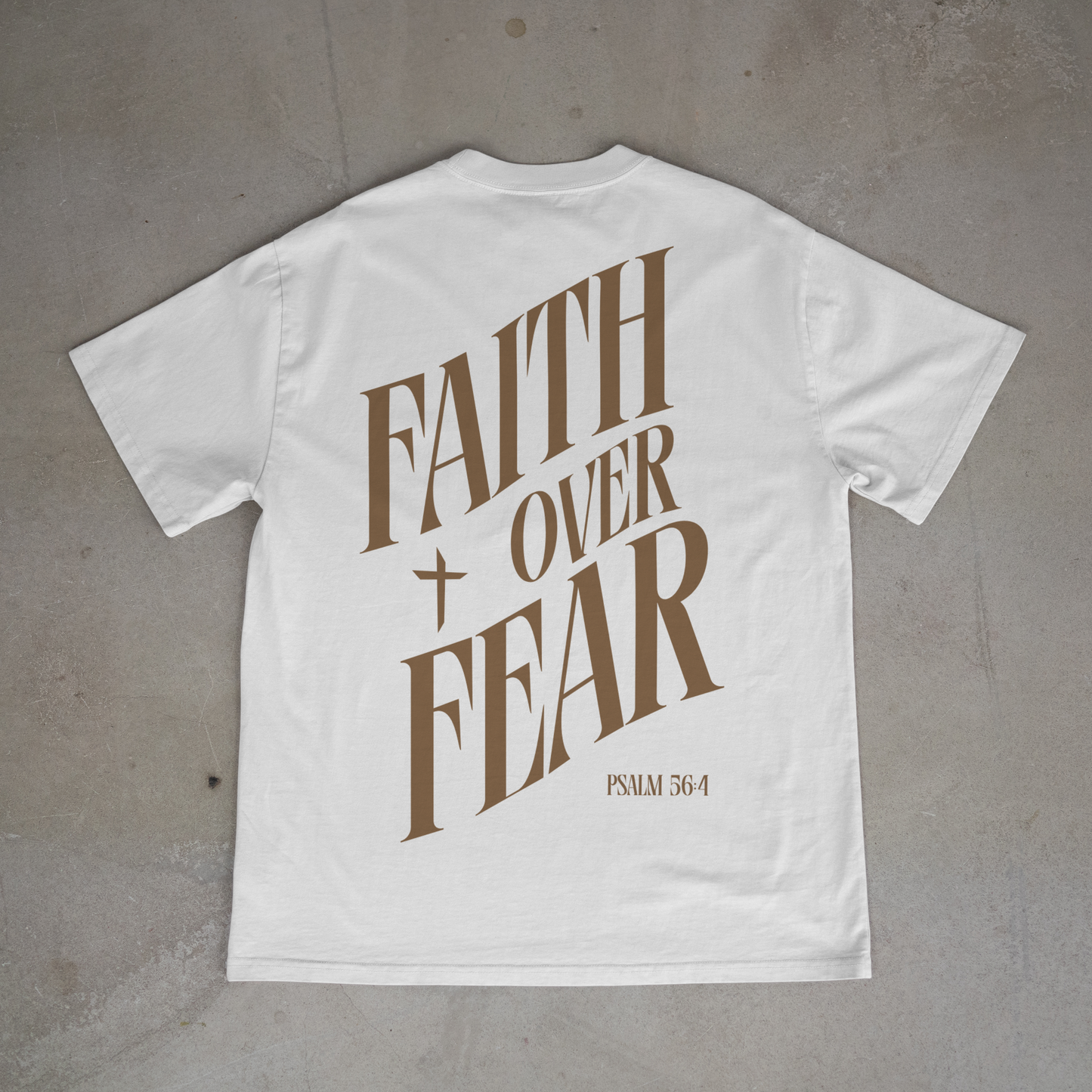 "FAITH OVER FEAR" OVERSIZED SHIRT