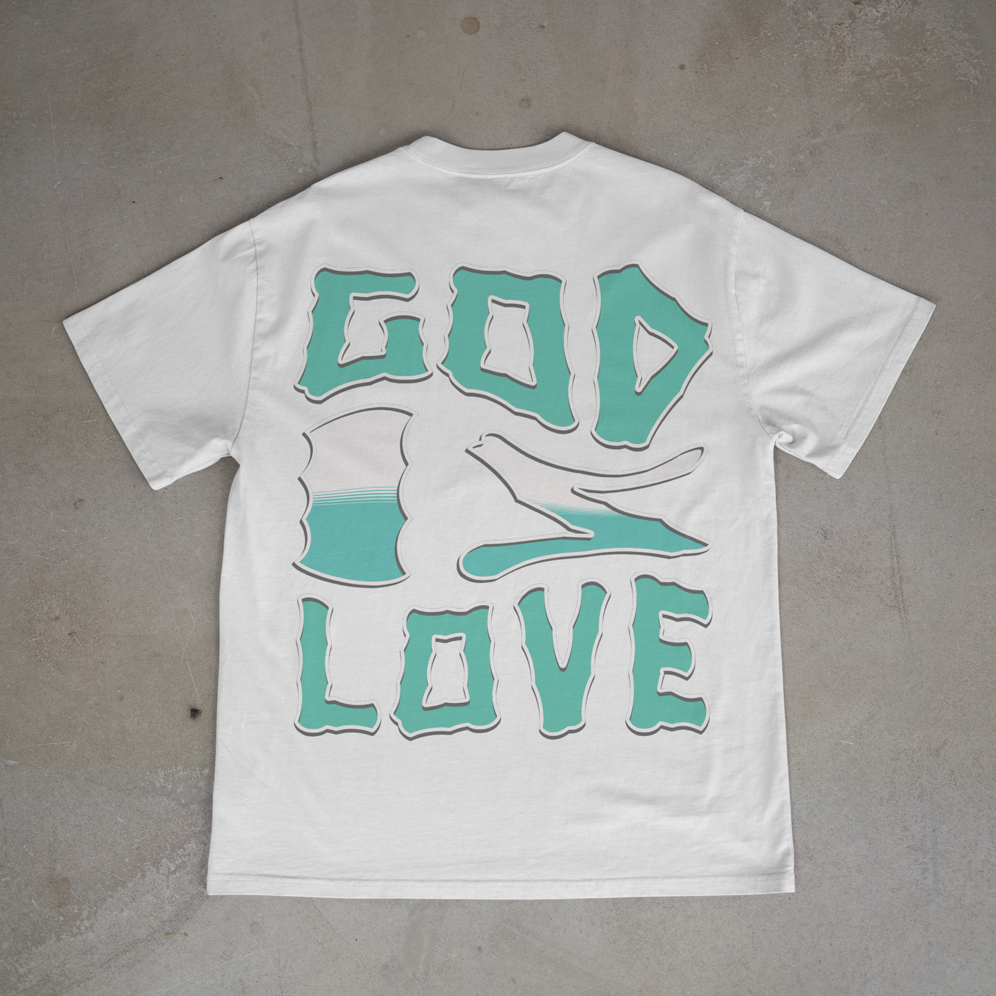 "GOD IS LOVE" OVERSIZED SHIRT
