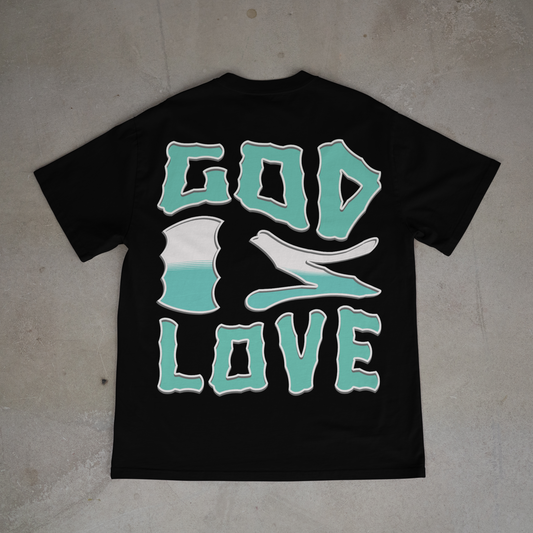 "GOD IS LOVE" OVERSIZED SHIRT