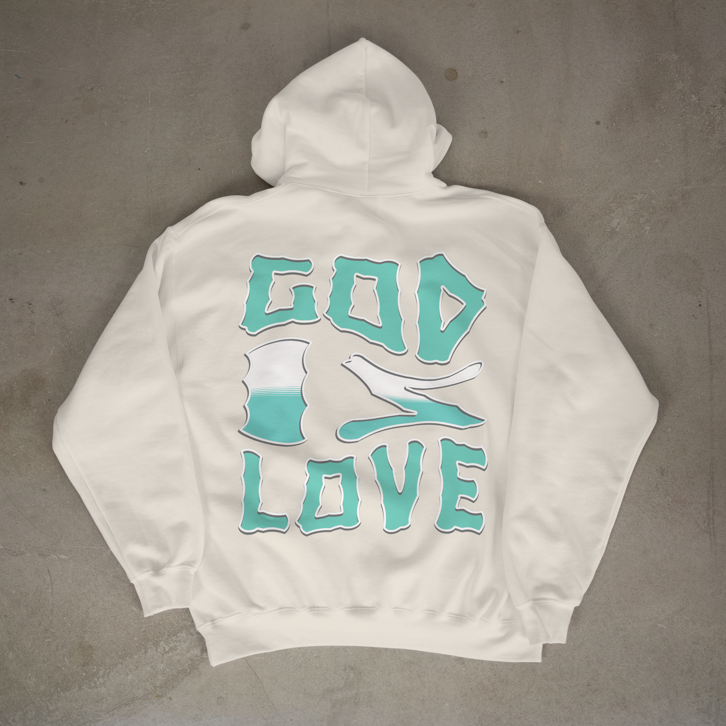 "GOD IS LOVE" OVERSIZED HOODIE
