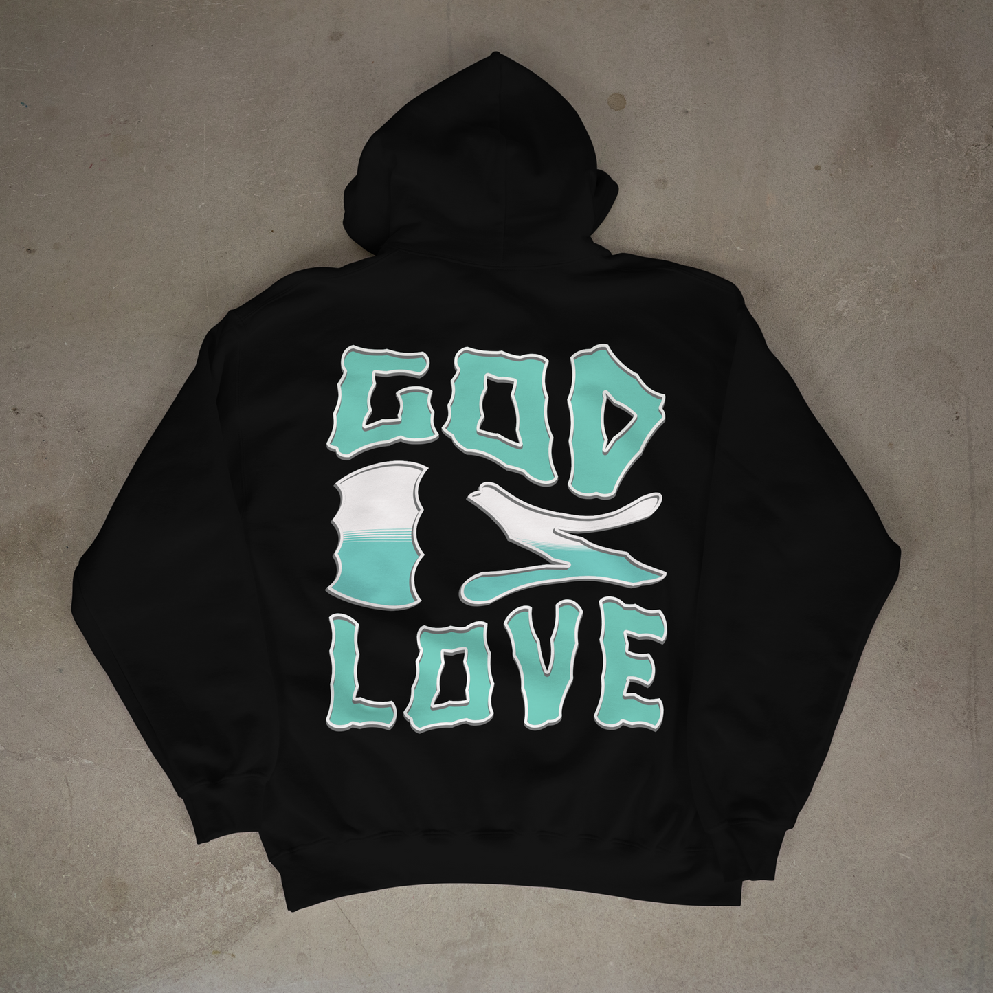 "GOD IS LOVE" OVERSIZED HOODIE