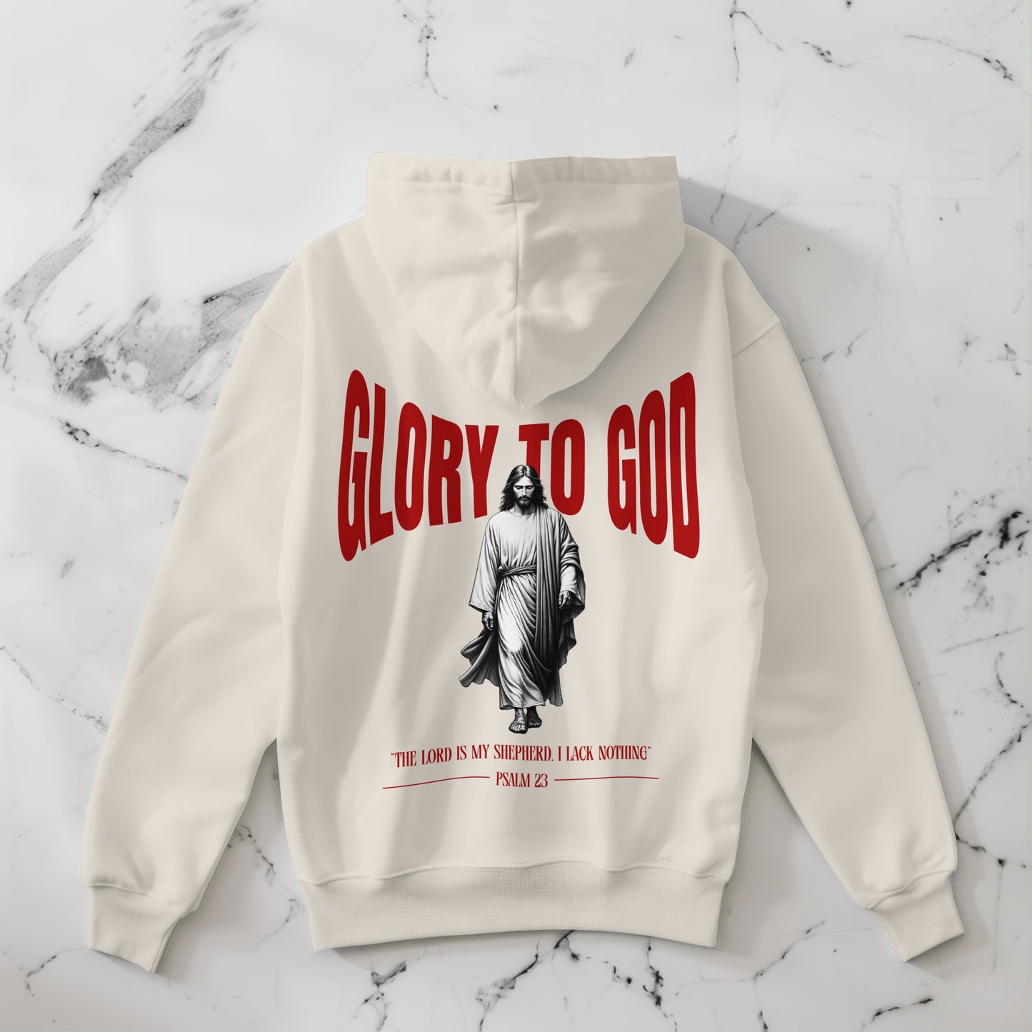 "GLORY TO GOD" OVERSIZED HOODIE