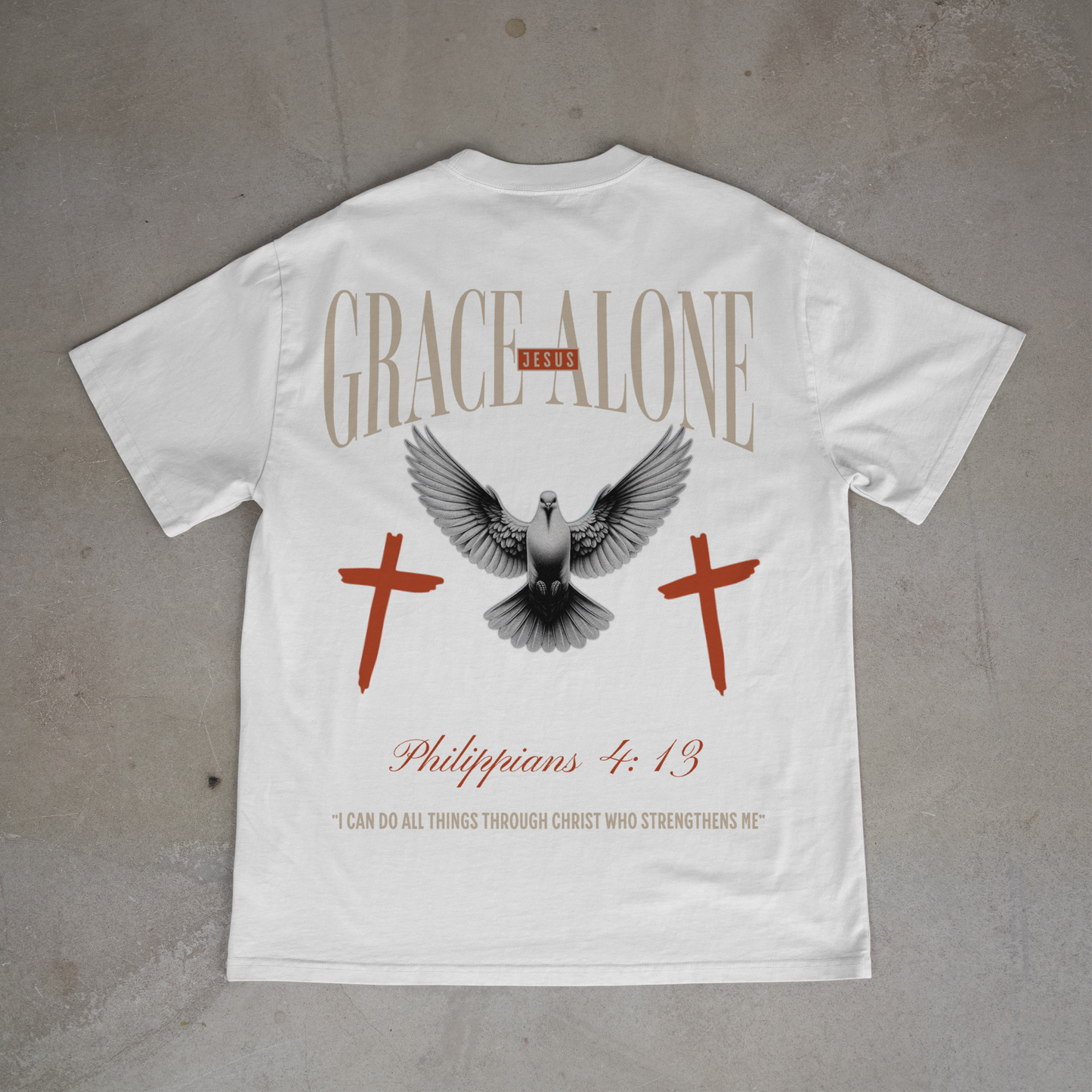 "GRACE ALONE" OVERSIZED SHIRT