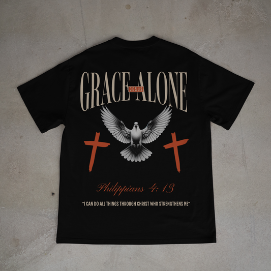 "GRACE ALONE" OVERSIZED SHIRT