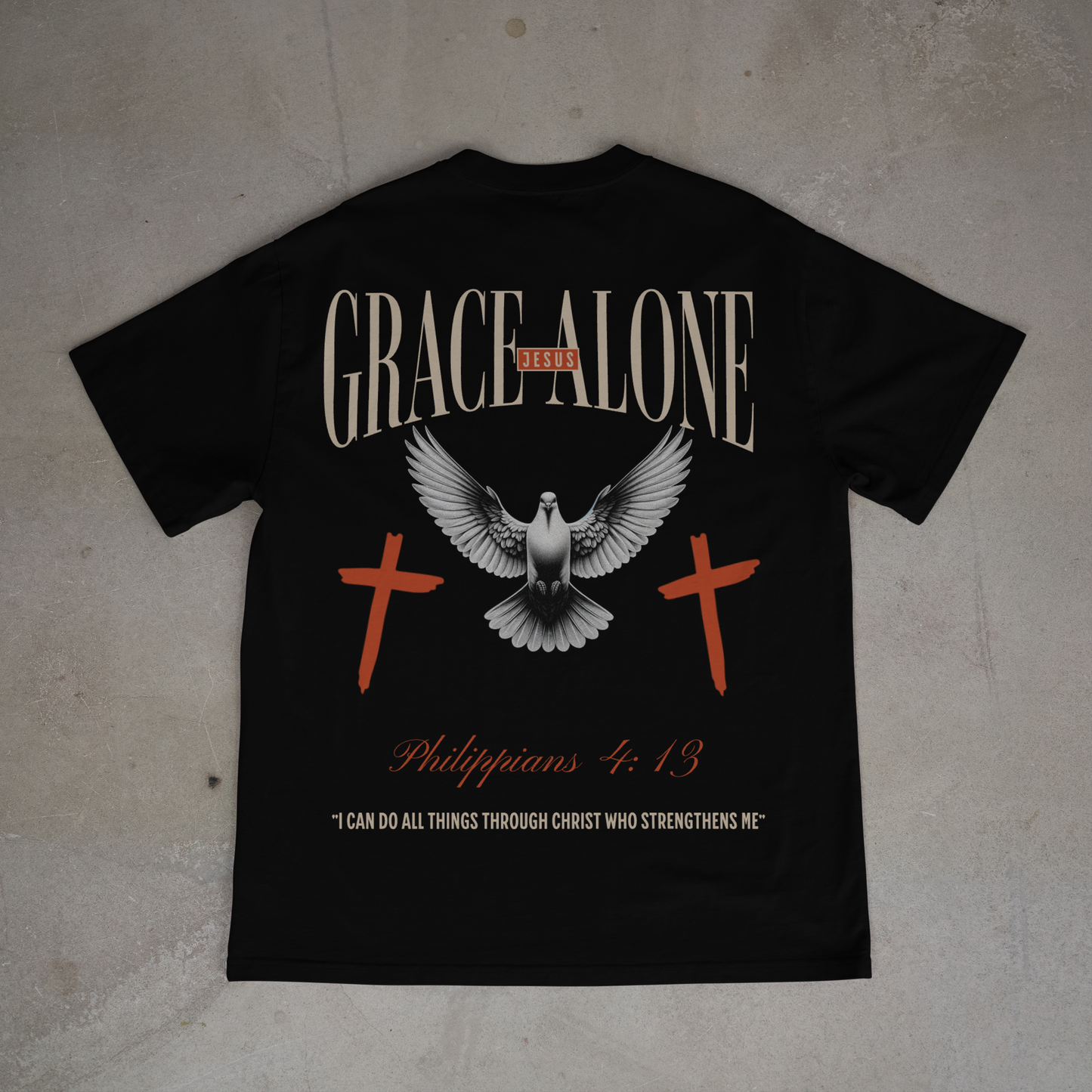 "GRACE ALONE" OVERSIZED SHIRT