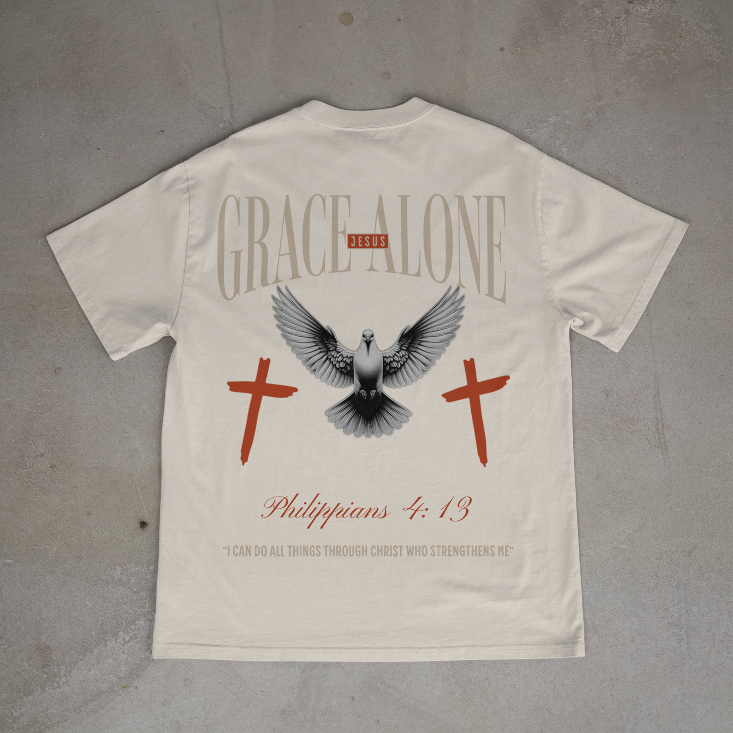 "GRACE ALONE" OVERSIZED SHIRT
