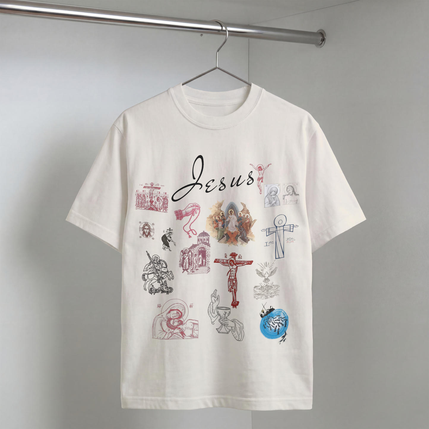 "IESUS SALVAT" OVERSIZED SHIRT