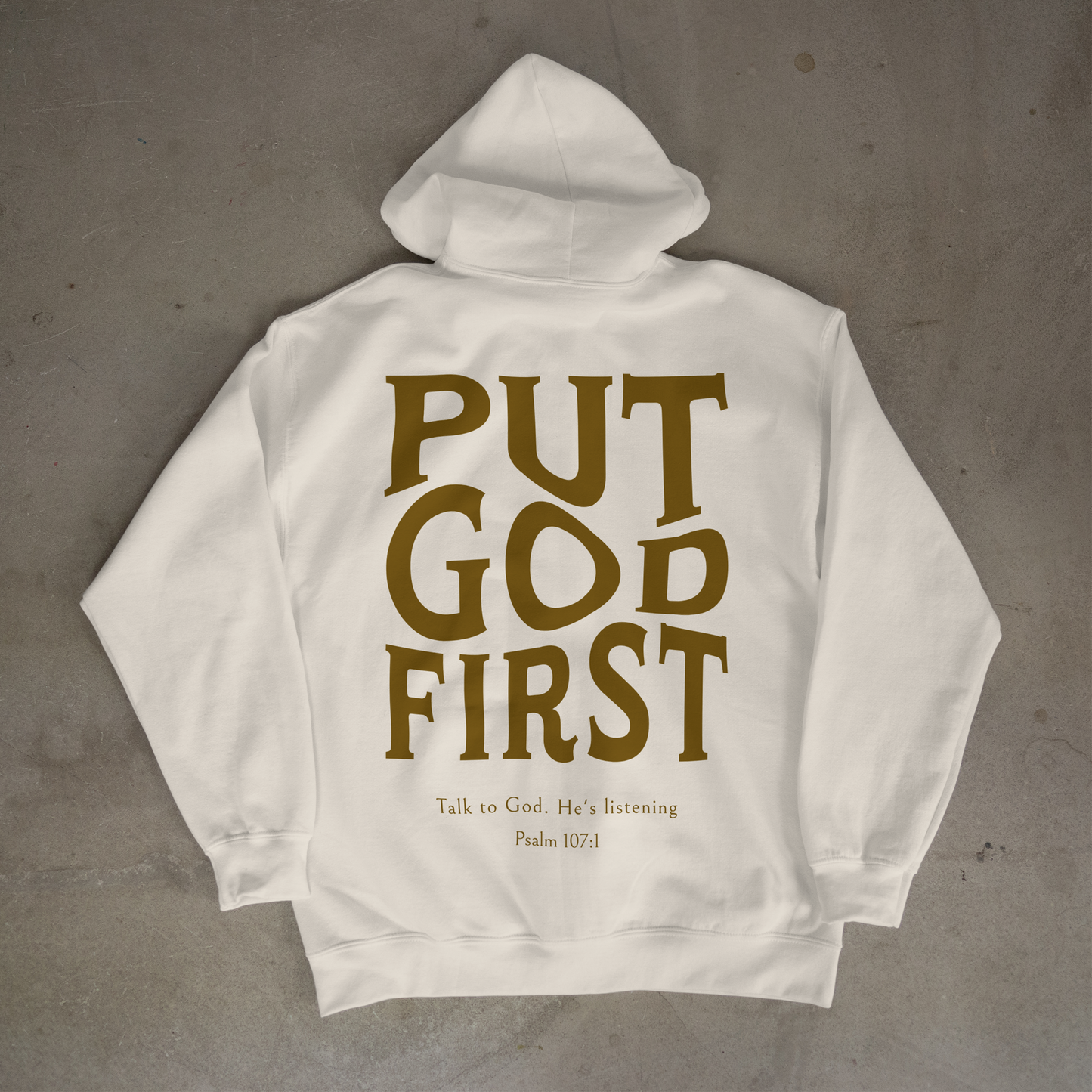 "PUT GOD FIRST" OVERSIZED HOODIE