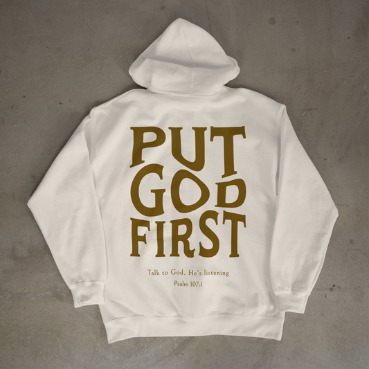 "PUT GOD FIRST" OVERSIZED HOODIE
