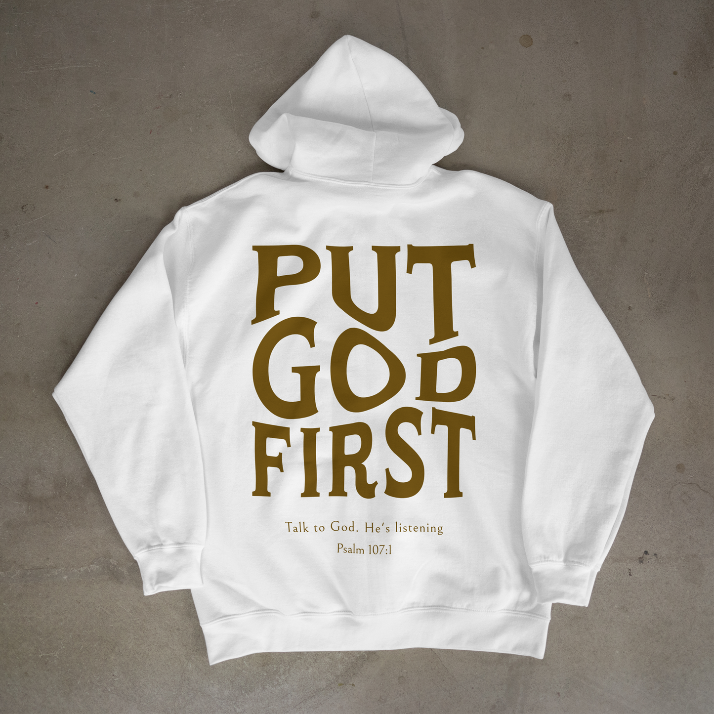 "PUT GOD FIRST" OVERSIZED HOODIE