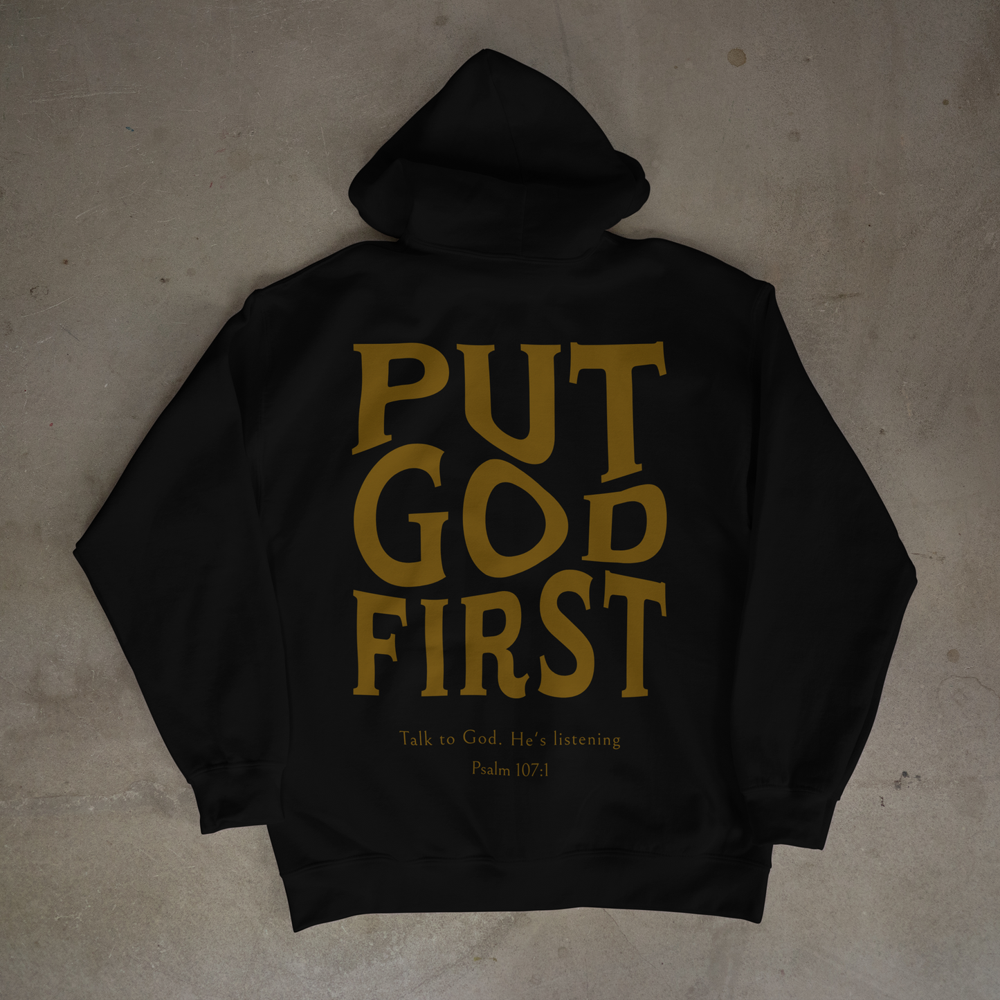 "PUT GOD FIRST" OVERSIZED HOODIE