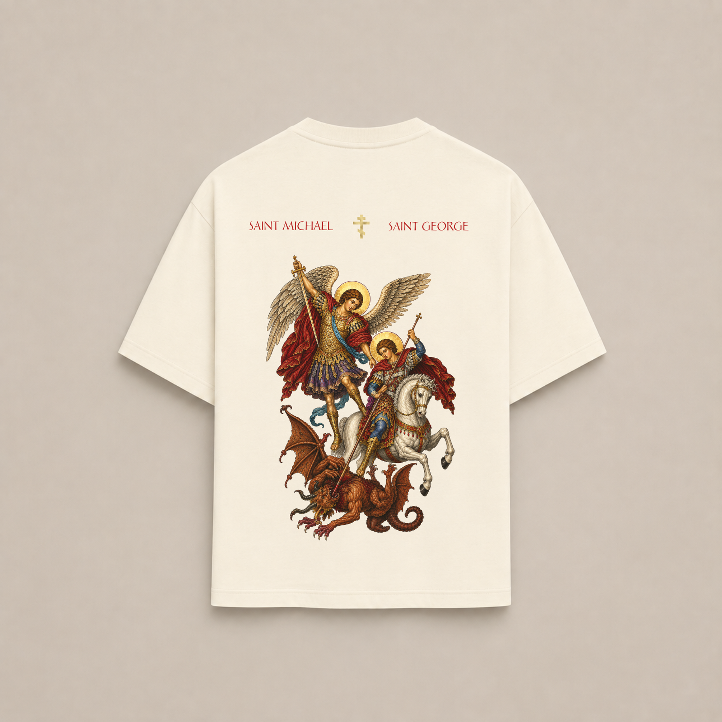 "S.MICHAEL / S.GEORGE" OVERSIZED SHIRT