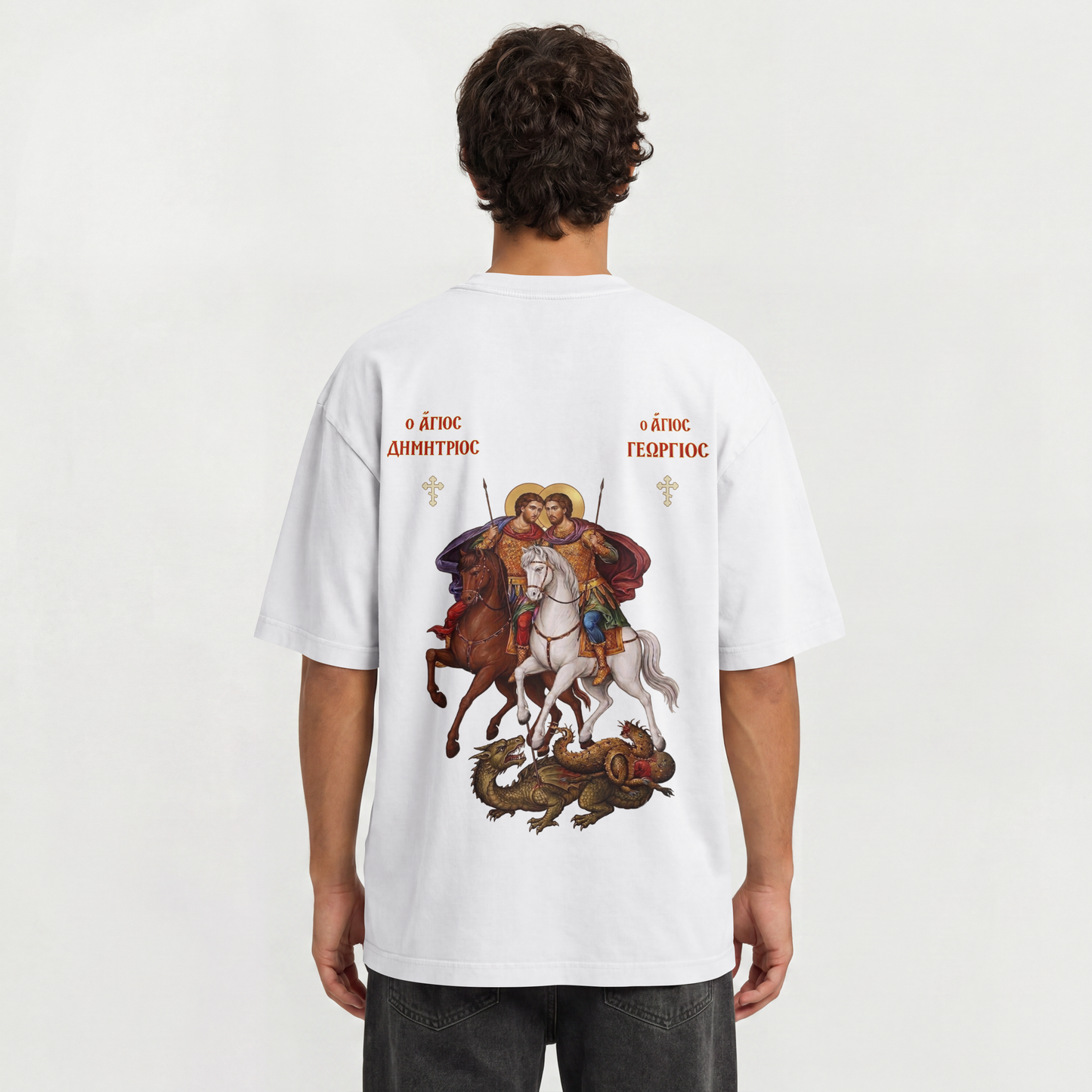 "SAINT DIMITRIOS X SAINT GEORGE" OVERSIZED SHIRT