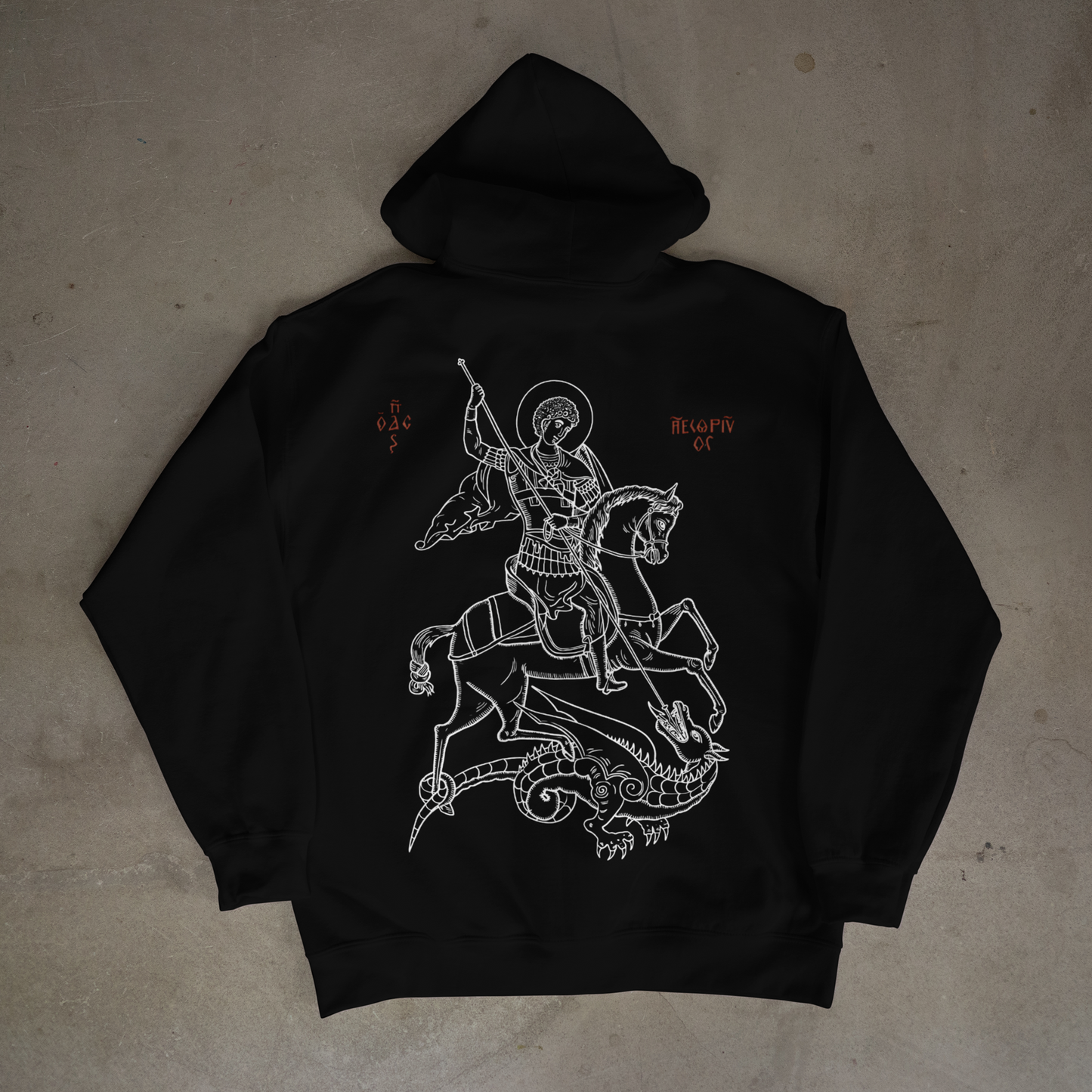 "SAINT GEORGE WARRIOR" OVERSIZED HOODIE