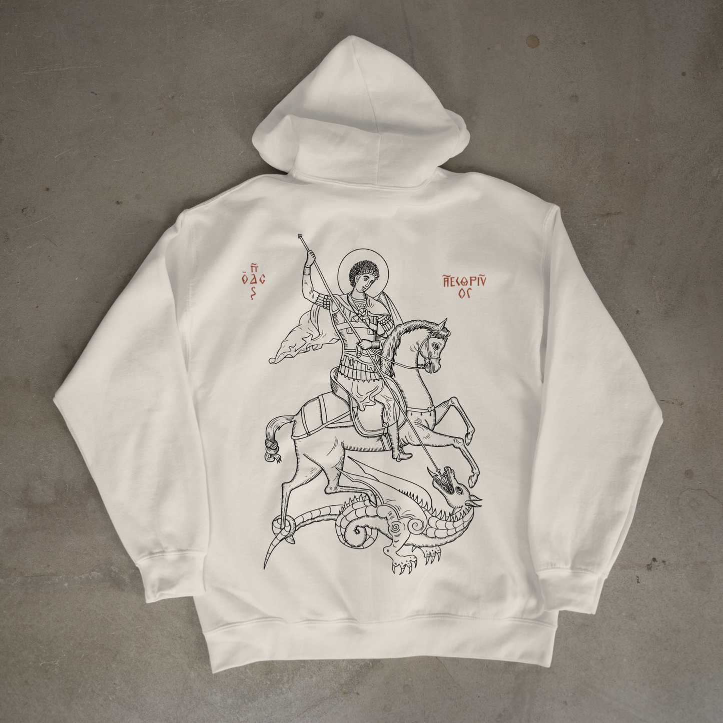 "SAINT GEORGE WARRIOR" OVERSIZED HOODIE