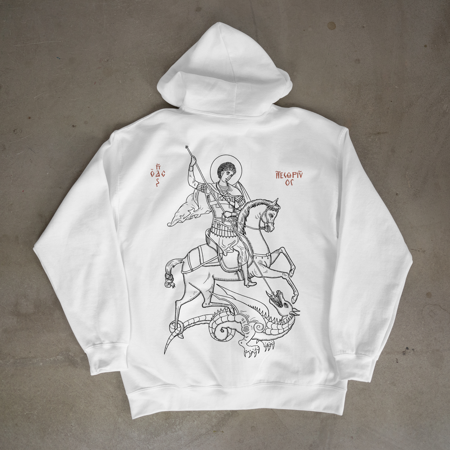 "SAINT GEORGE WARRIOR" OVERSIZED HOODIE