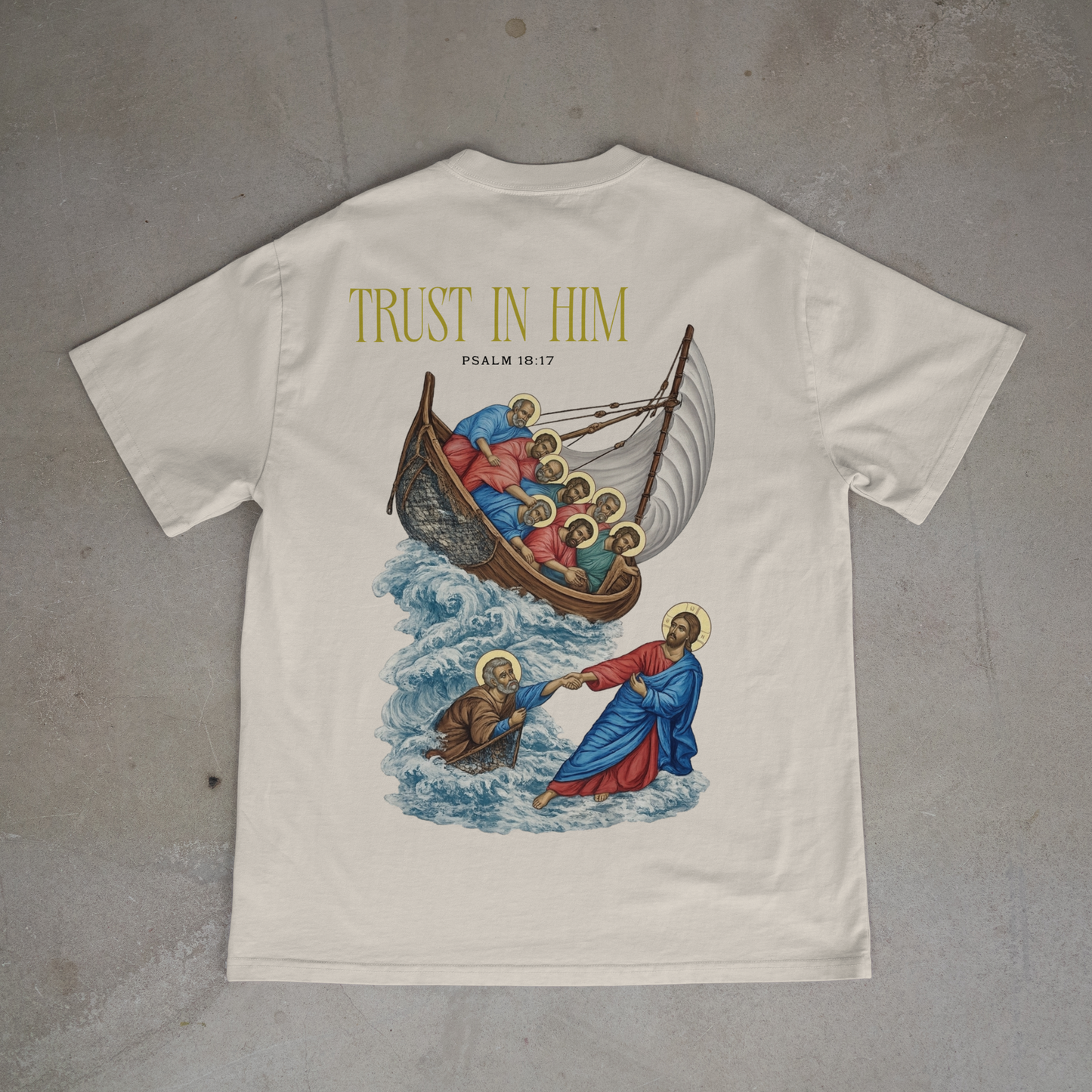 "TRUST IN HIM" OVERSIZED SHIRT