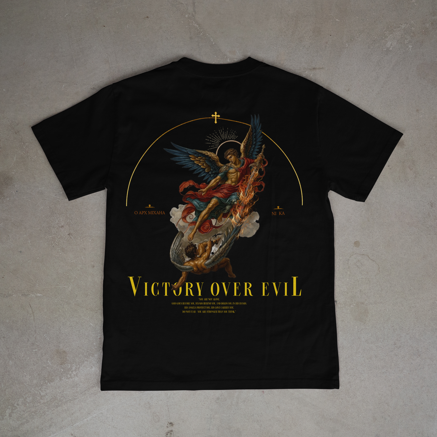 "VICTORY OVER EVIL" OVERSIZED SHIRT