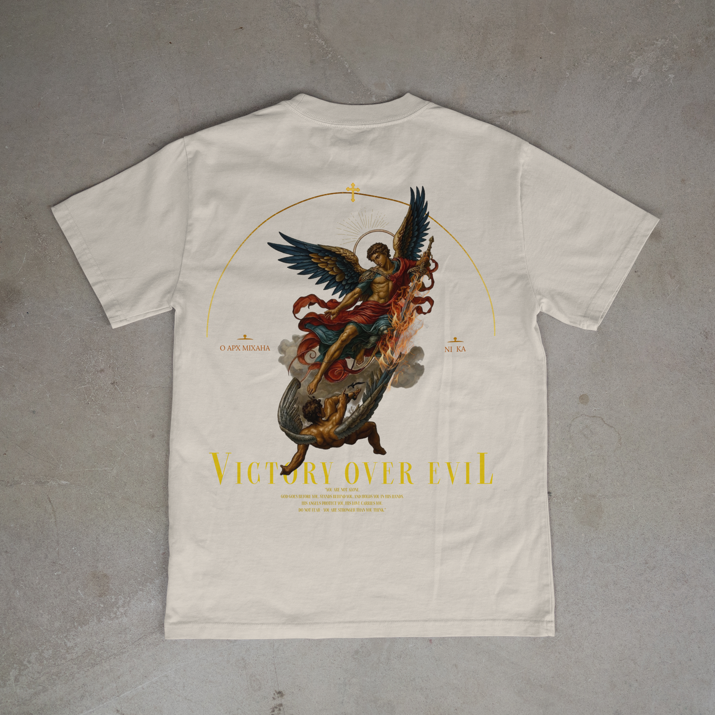 "VICTORY OVER EVIL" OVERSIZED SHIRT