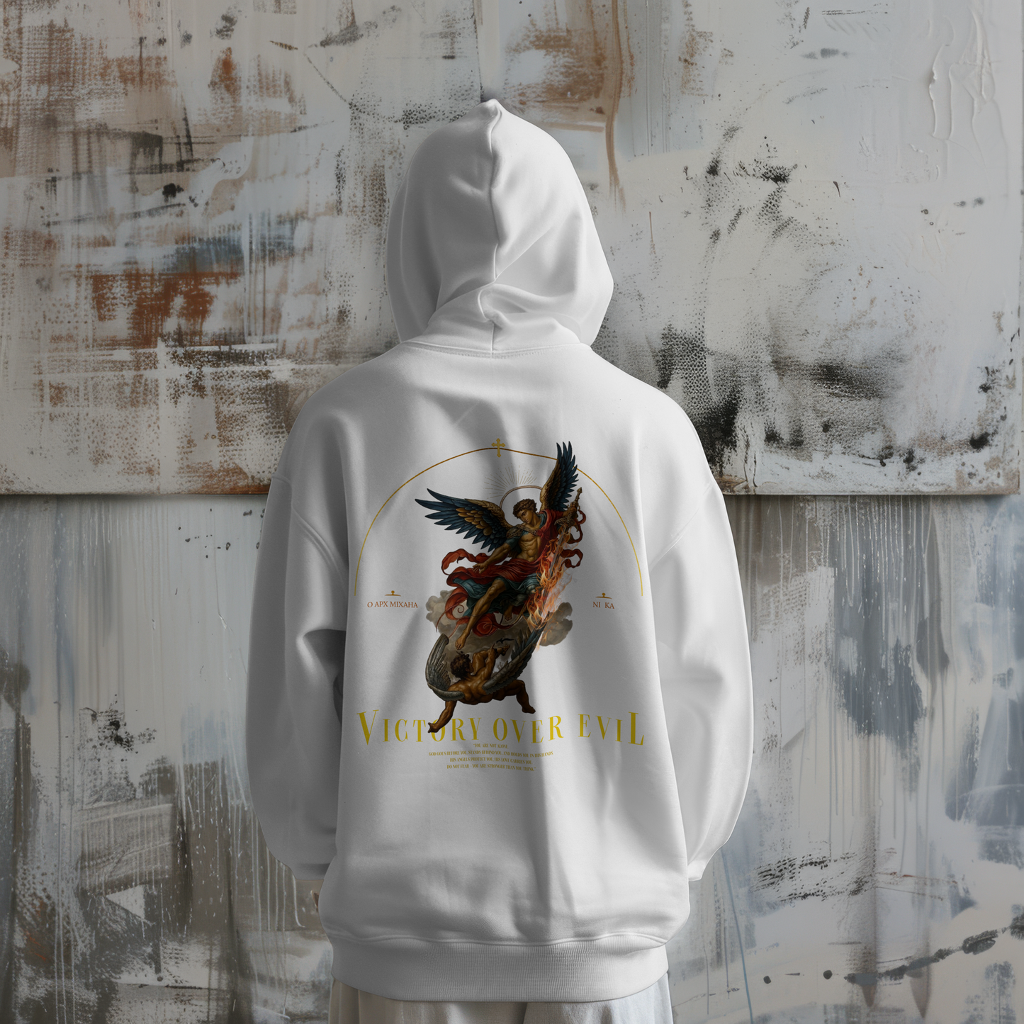 "VICTORY OVER EVIL" OVERSIZED HOODIE