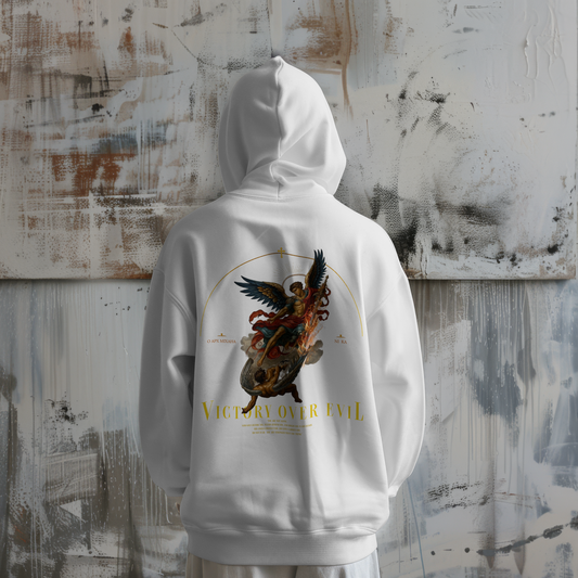 "VICTORY OVER EVIL" OVERSIZED HOODIE