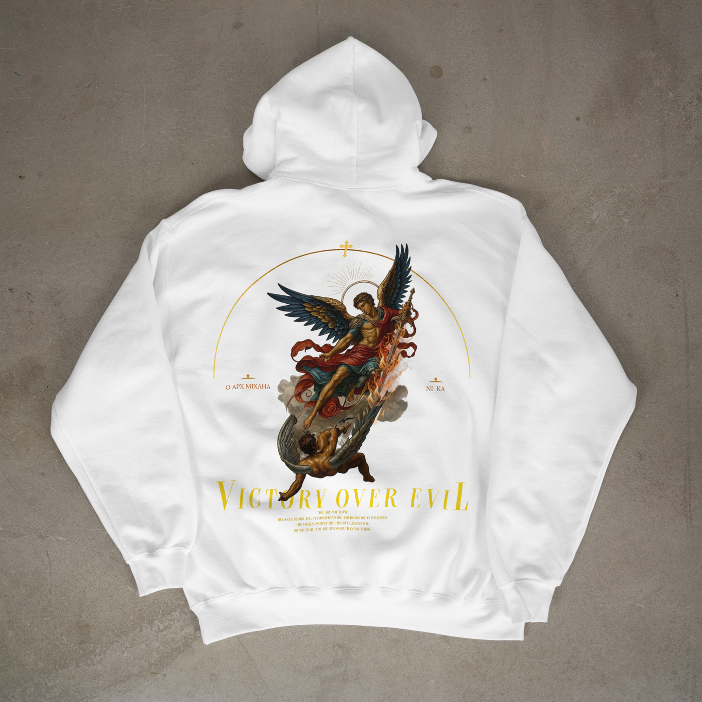 "VICTORY OVER EVIL" OVERSIZED HOODIE