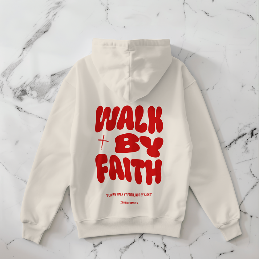 WALK BY FAITH OVERSIZED HOODIE