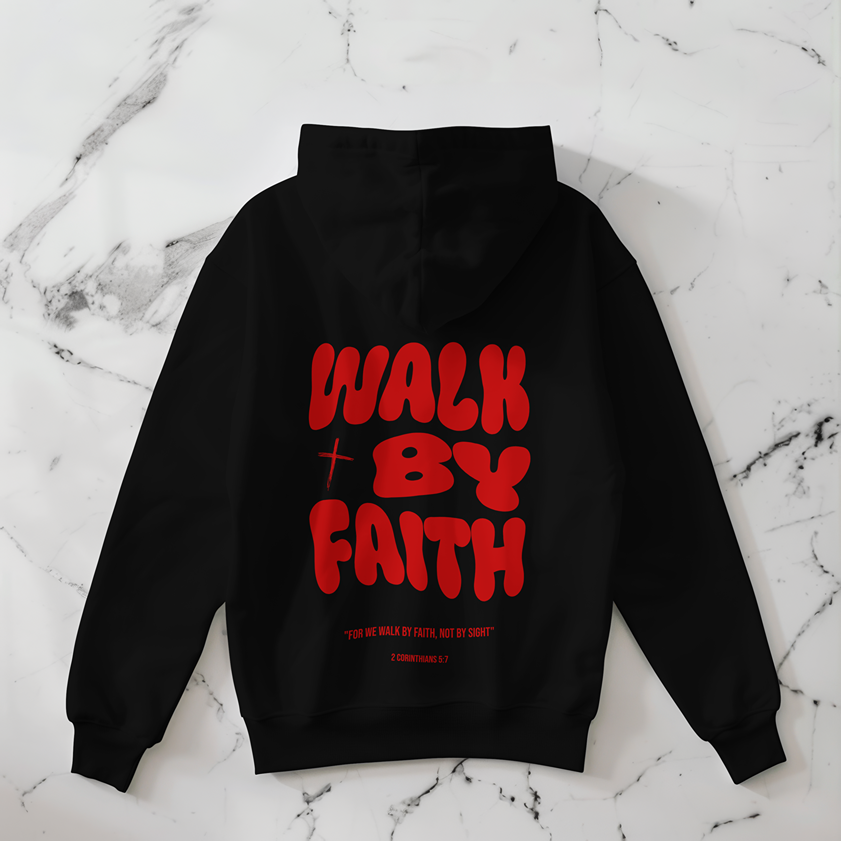 WALK BY FAITH OVERSIZED HOODIE