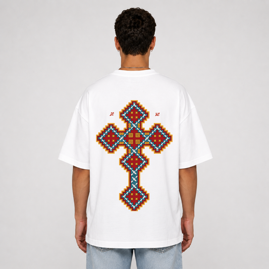 "CHRIST CROSS" OVERSIZED SHIRT