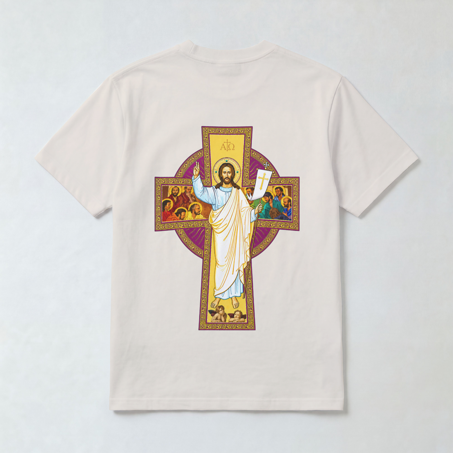 "ETERNAL CROSS" OVERSIZED SHIRT